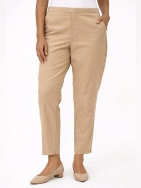 Banana Republic Hayden Tapered Pants Tan High Rise Ankle Size 14